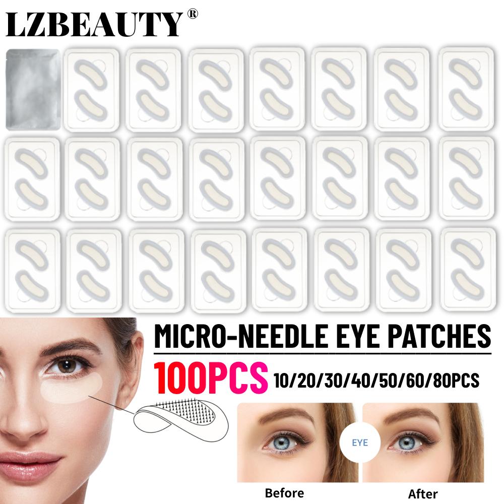 Koreanische Hautpflege Hyaluronsäure Mikronadeln Augenpads 10-100 Stück für Augenpflege Dunkle Ringe Feuchtigkeitsspendendes Unteraugen-Gel-Pad