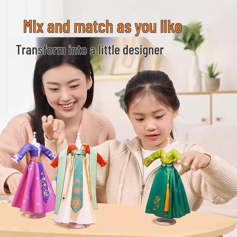 DIY Hanfu Doll Dress-Up Kit: Creative Chinese-Style Clothing for Kids