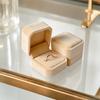 Jewelry Box, with Velvet Interior Shock-Proof Scratch-Proof Organizer, Apricot Soft Plush Jewelry Case for Rings Earrings Necklaces