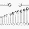 Ratcheting Combination Wrench Set,12 Point Box End and Open End Wrench Set Spanner Fit for Garage,Home DIY, Repair,Maintenance