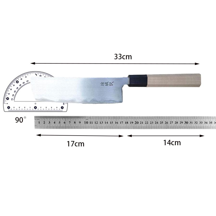 6.7 Inch Nakiri Knife T12A High-carbon Steel Core Sanmai-gawari Blade Chef Slicing Cleaver Meat Handmade Forged Kitchen Knife