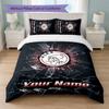 Ajax Amsterdam Custom Name Text Bedding Set 1 Duvet Cover+2 Pillowcases Soccer Logo Personalized Gift For Special Occasion Bedroom Decor