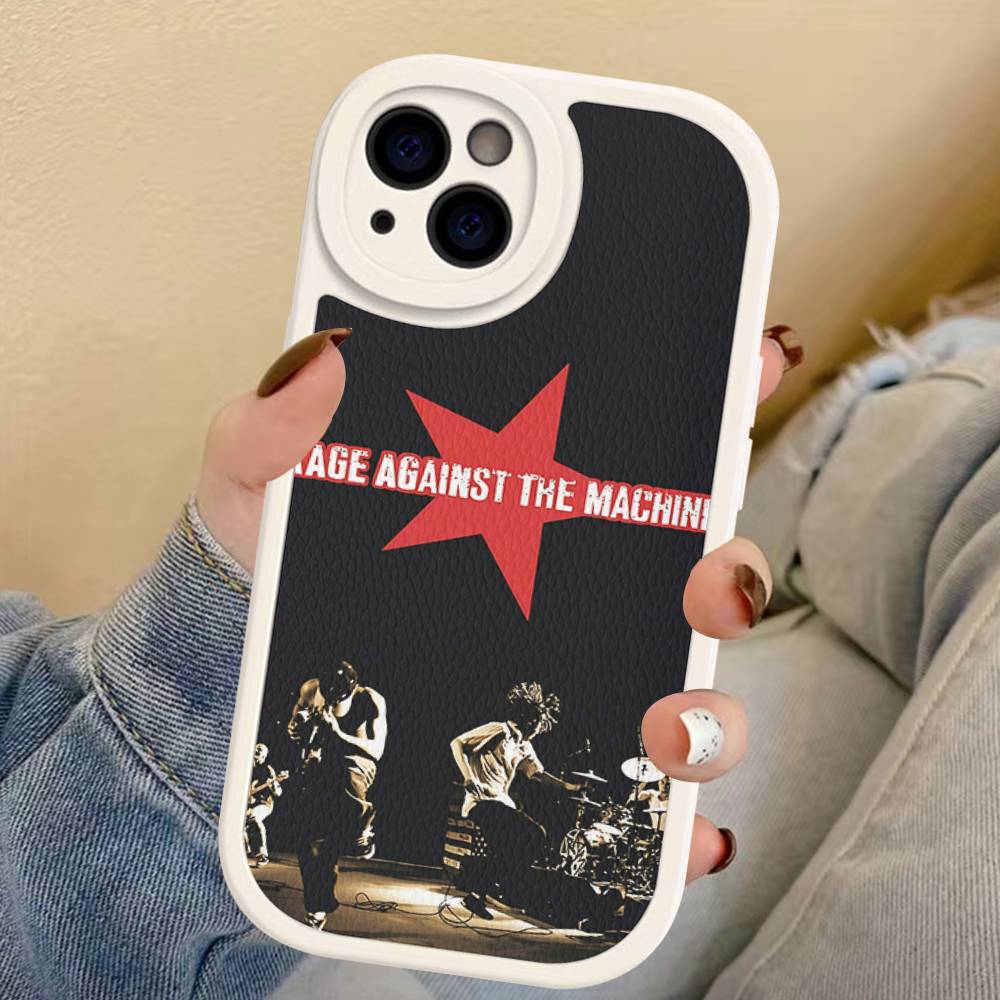 R-Rage A-Against T-The M-Machine Band Phone Cover For IPhone 16 15 14 13 12 11 Pro Max Plus Leather Soft Case