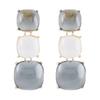 Candy Mixed Color Resin Clavicle Necklace Earrings Female Geometric