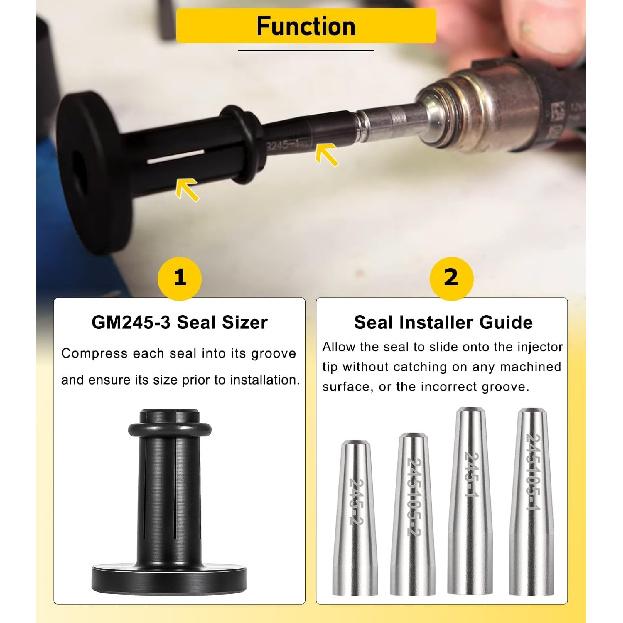 Fuel Injector Seal Tools - Replacement Set for Vehicles, 2.0L, 3.6L, 2.5L, 5.3L