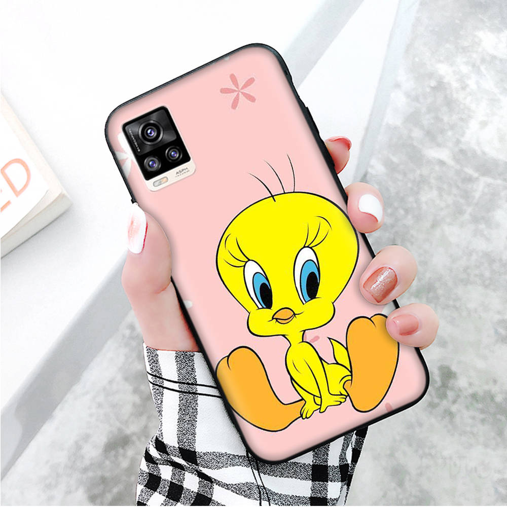 Schwarze Hülle für Xiaomi Redmi 13C Note 9 iPhone XR 7 8 14 15 11 12 13 X XS Pro Max Samsung A25 S23 S24 FE Ultra Plus Tweety Bird