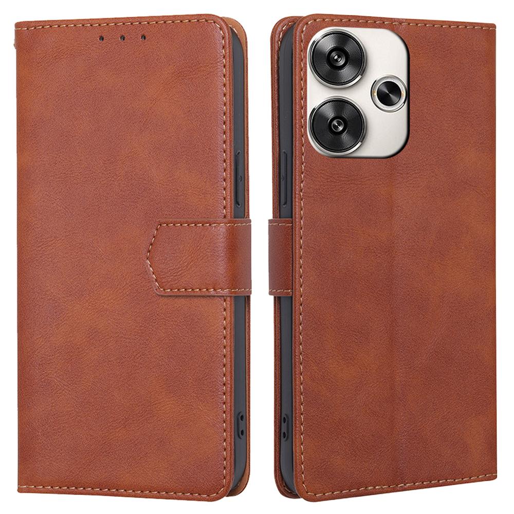 For Xiaomi Redmi Turbo 3 5G/Poco F6 5G Case RFID Blocking Leather Flip Phone Cover Magnetic Clasp