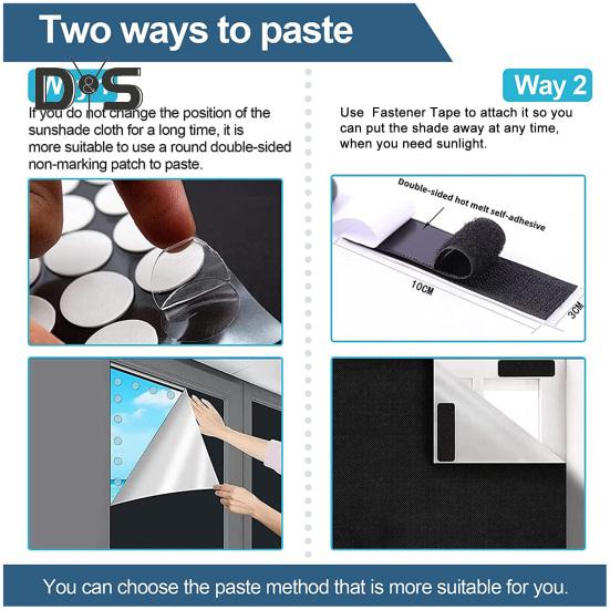 Przenośne zaciemniające zasłony Rolety zaciemniające z taśmą na rzepy Samoprzylepne rolety zaciemniające do pokoju dziecięcego, kampera lub podróży