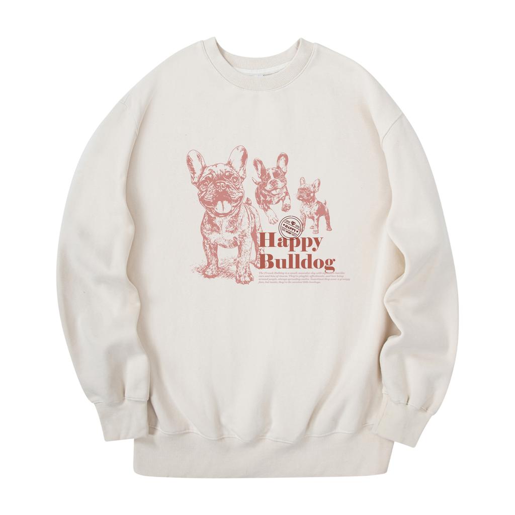 RADINEO Happy Bulldog Sweatshirt Cream