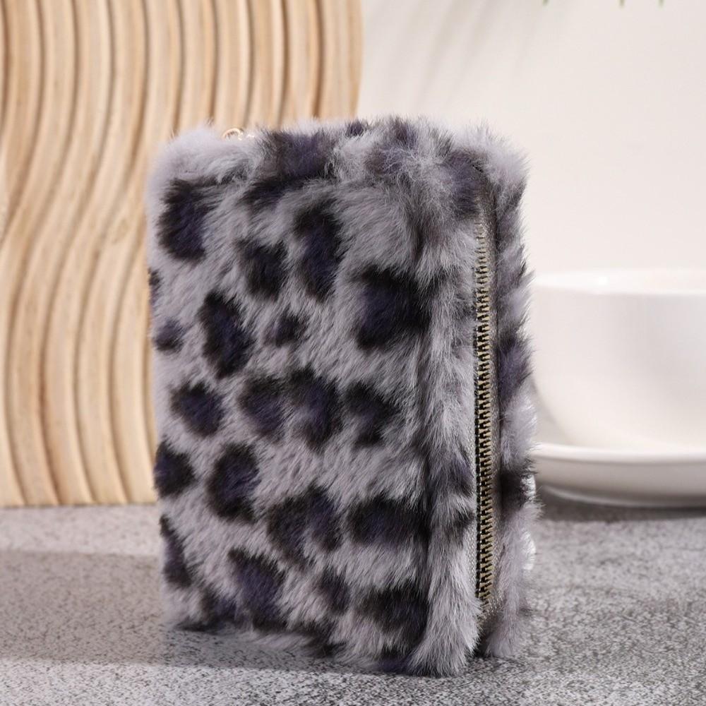 Soft Leopard Print Coin Purse Large Capacity Short Card Holder Versatile Storage Bag Daily Use