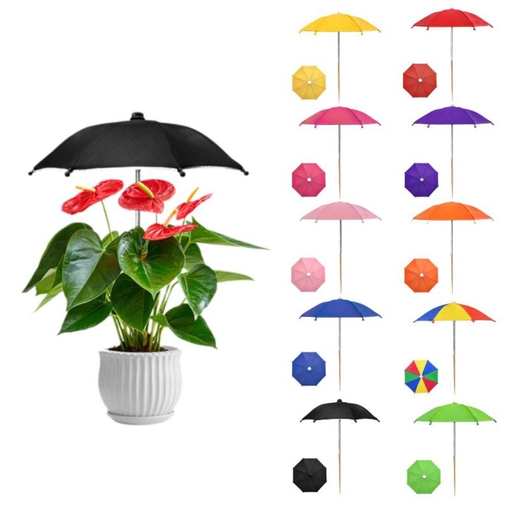 Sun Protection Patio Plant Umbrella Silver Shade Mini Plant Umbrellas Garden Shade Cover  Plant