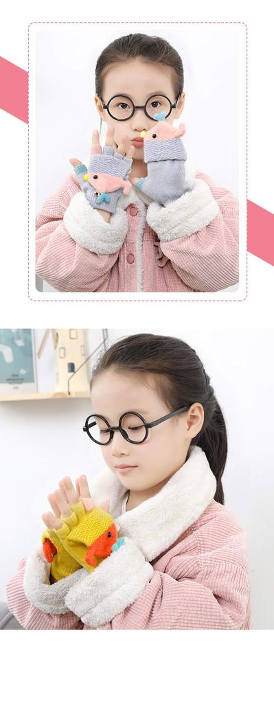Knit for Boys and with Mitten Fingerless or Warm for Infants and Perfect for Playing in the and Cute Bird [eipatu] Kids' Gloves, Girls, Covers,