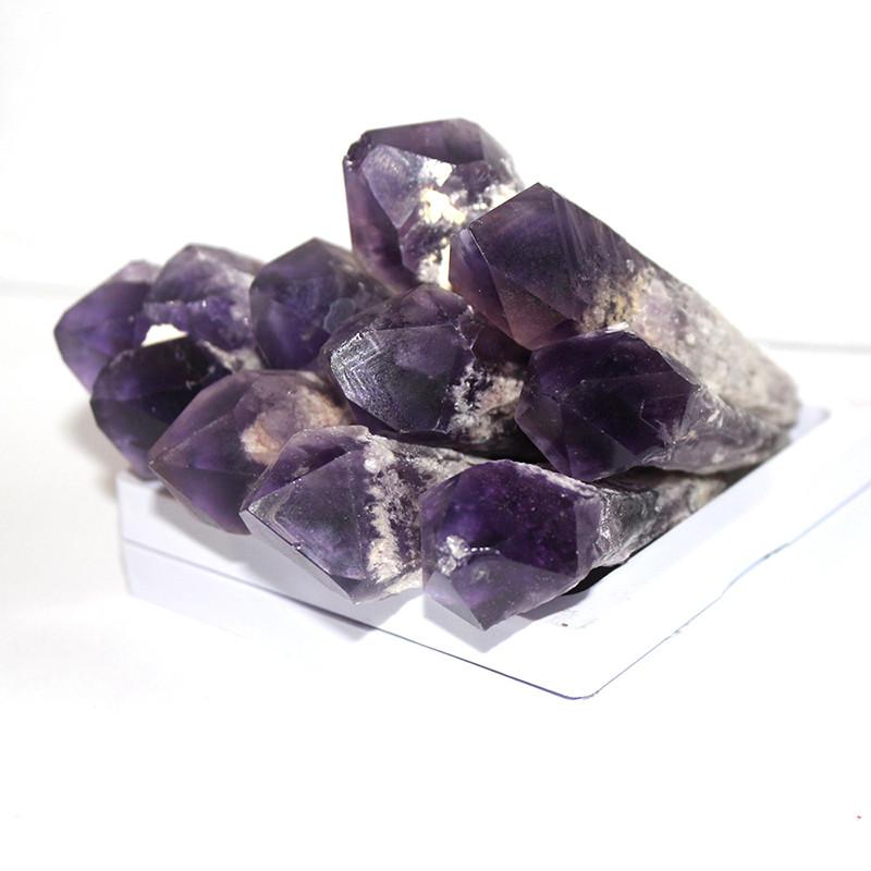 Natural Quartz Amethyst Crystal Wand Point Specimen Healing Home Gift Decor