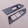 1 Set Black Interior Door Window Glass Switch Covers Trims Fit For Toyota Tundra 2014 2015 2016 2017 2018 LHD Carbon Fiber