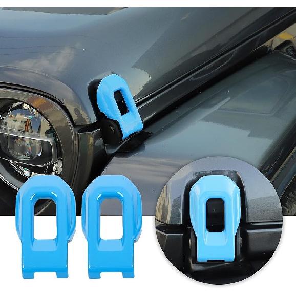 Voodonala For Jeep JL ABS Hood Latches Engine Buckle Bonnet Fastener Engine Cover Decor Trim Protction Cover For 2018-2025+ Jeep Wrangler JL JLU