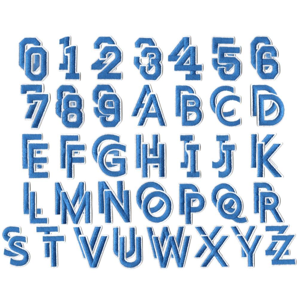 72 Stück Bunte Alphabet-Stickaufnäher A-Z 0-9 Stoff-Applikation Bügel-Aufkleber Aufnäher Handgefertigter Stick-Aufnäher