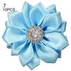 10 stk 4 cm satengbånd blomster skinnende rhinestone applikasjoner DIY bryllupshåndverk