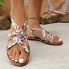 Woven Sandals Women's 2025 New Flat Sandals Pattern Large Size Sandals