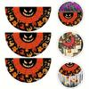 3pcs Halloween Fan Flag, Halloween Bunting, Halloween Hanging Bunting, Pumpkin Spooky Spider Web Hanging Bunting