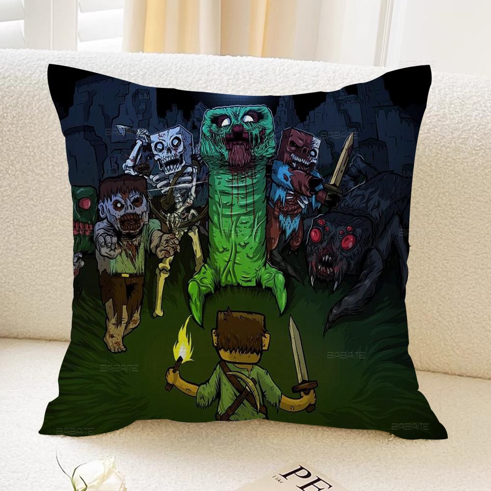 Game MC Wolf Ocelot Pig Ghast Pillow Cover Sofa Cushion Cover Home Room Decoration Children Gift