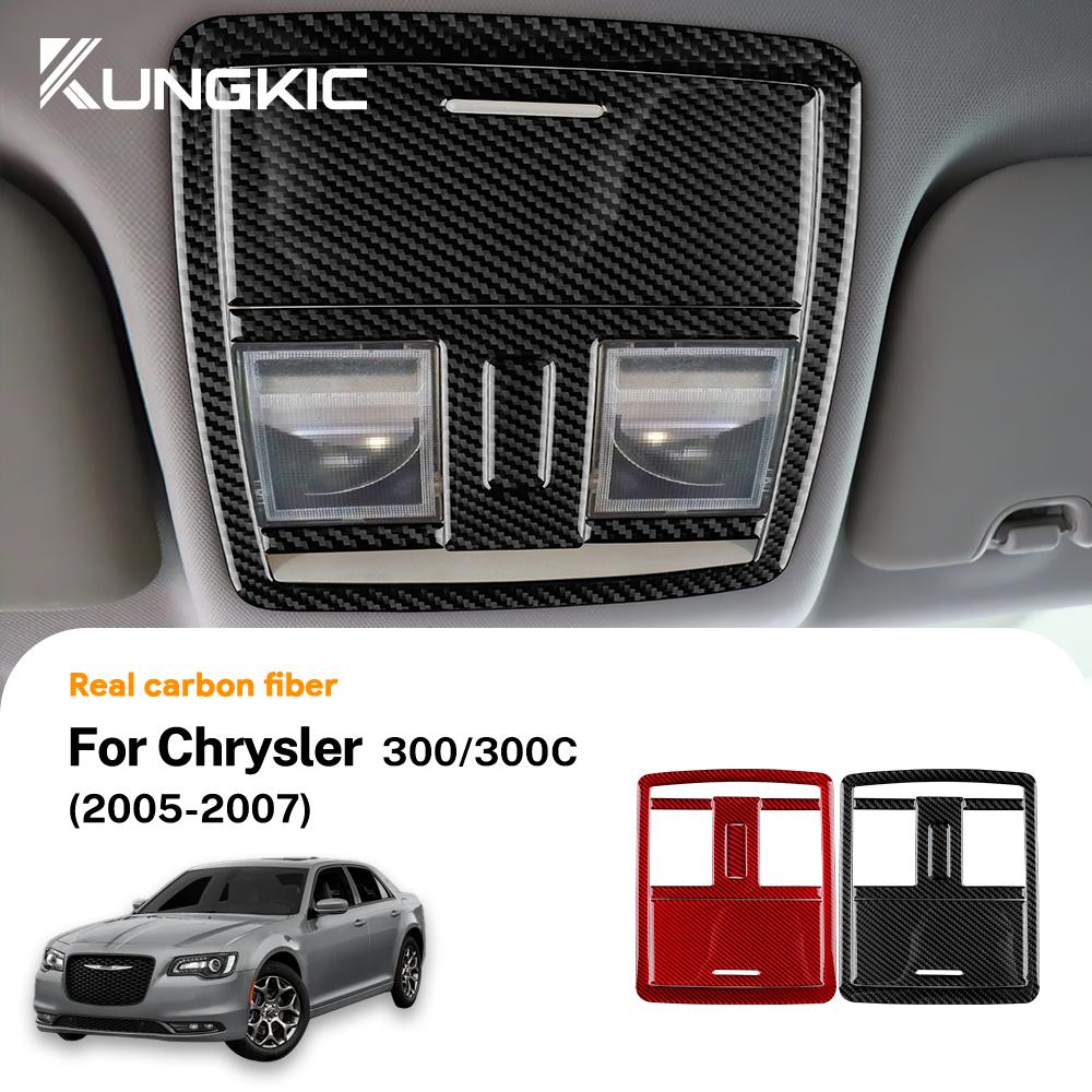 Echter Weicher Karbonfaser-Aufkleber für Chrysler 300 300C 2005 2006 2007 LHD RHD Auto Innenleuchte Panel Innenverkleidung Zubehör