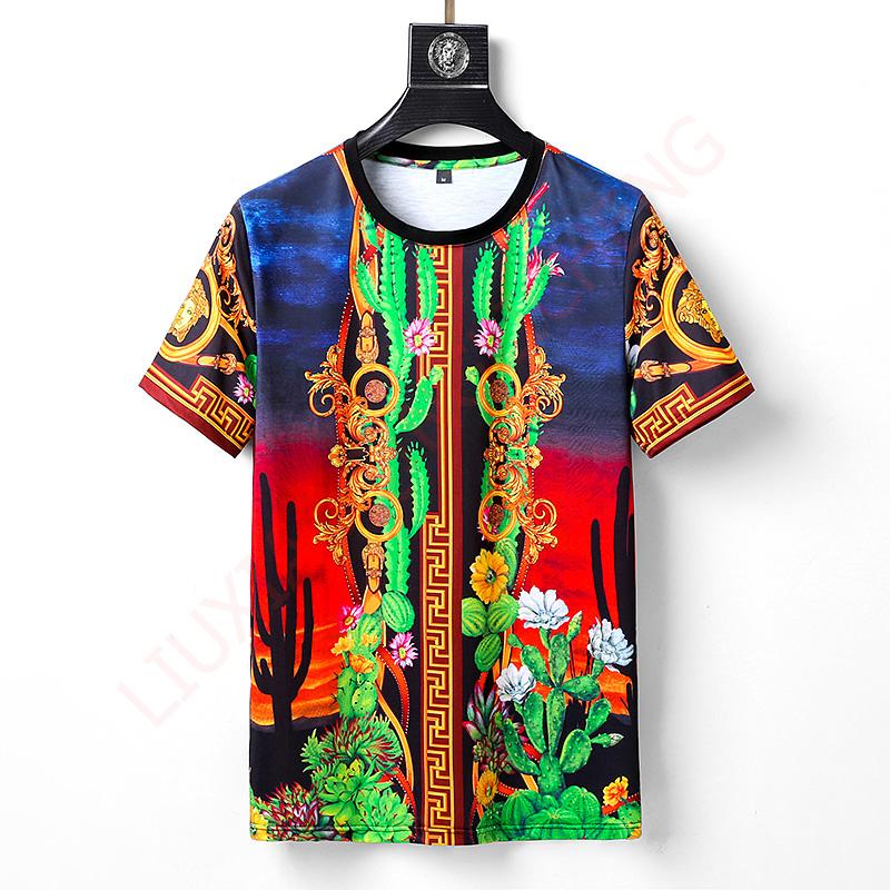 Baroque Men's and Women's Summer T-shirts 3D Printed Shirts Vintage Luxury Brands Royal Floral T-shirts