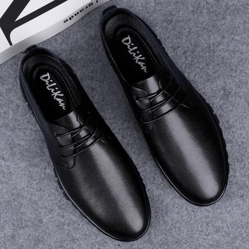 ModeMärke Herr Oxfordskor Brittisk Stil Herr Äkta Läder Affärsformella Skor Finskor Herr Mjuka Ballerinaskor Toppkvalitet Loafers