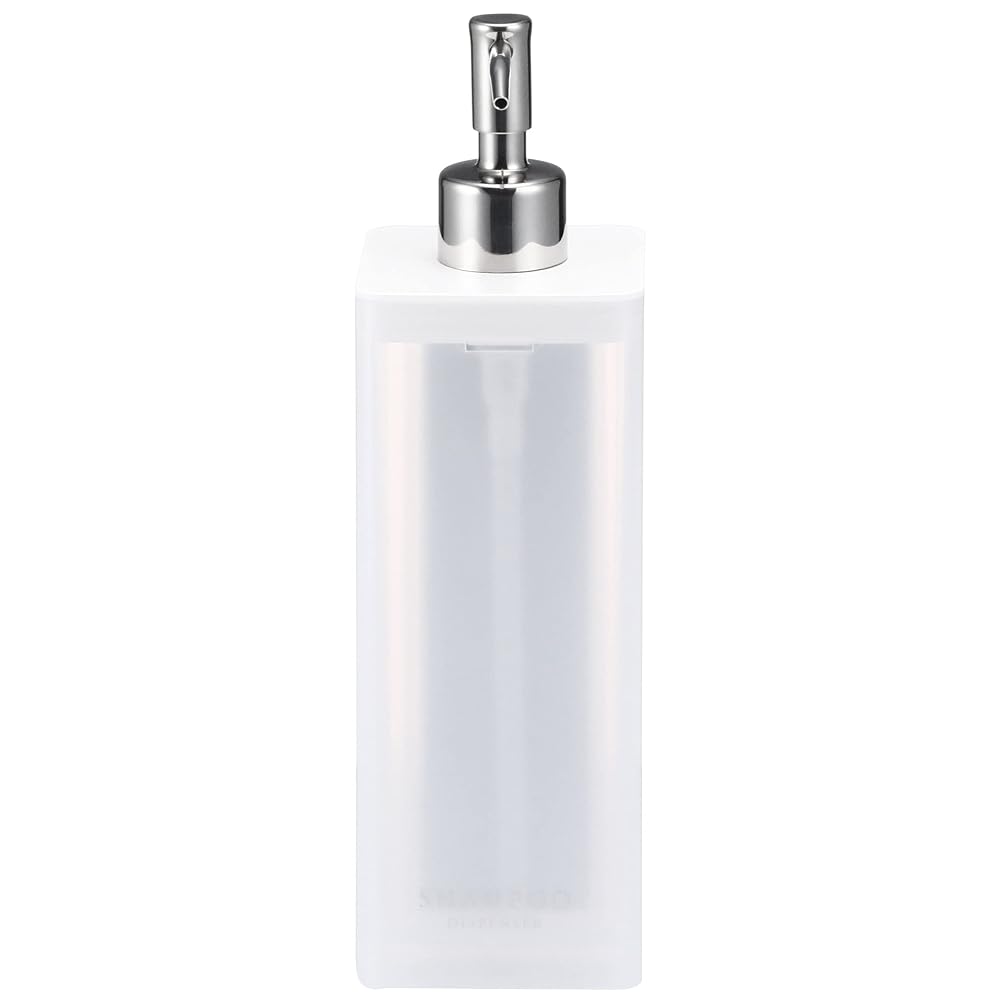 Yamazaki Shampoo Dispenser, Clear, 500ml (Holds original pouch), Pump Type, for Shampoo,