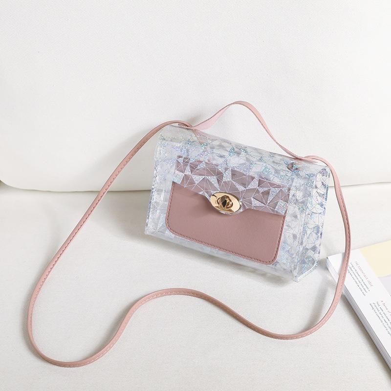 Bag women's new trendy chain transparent fashion women's bag shoulder personality versatile crossbody texture
