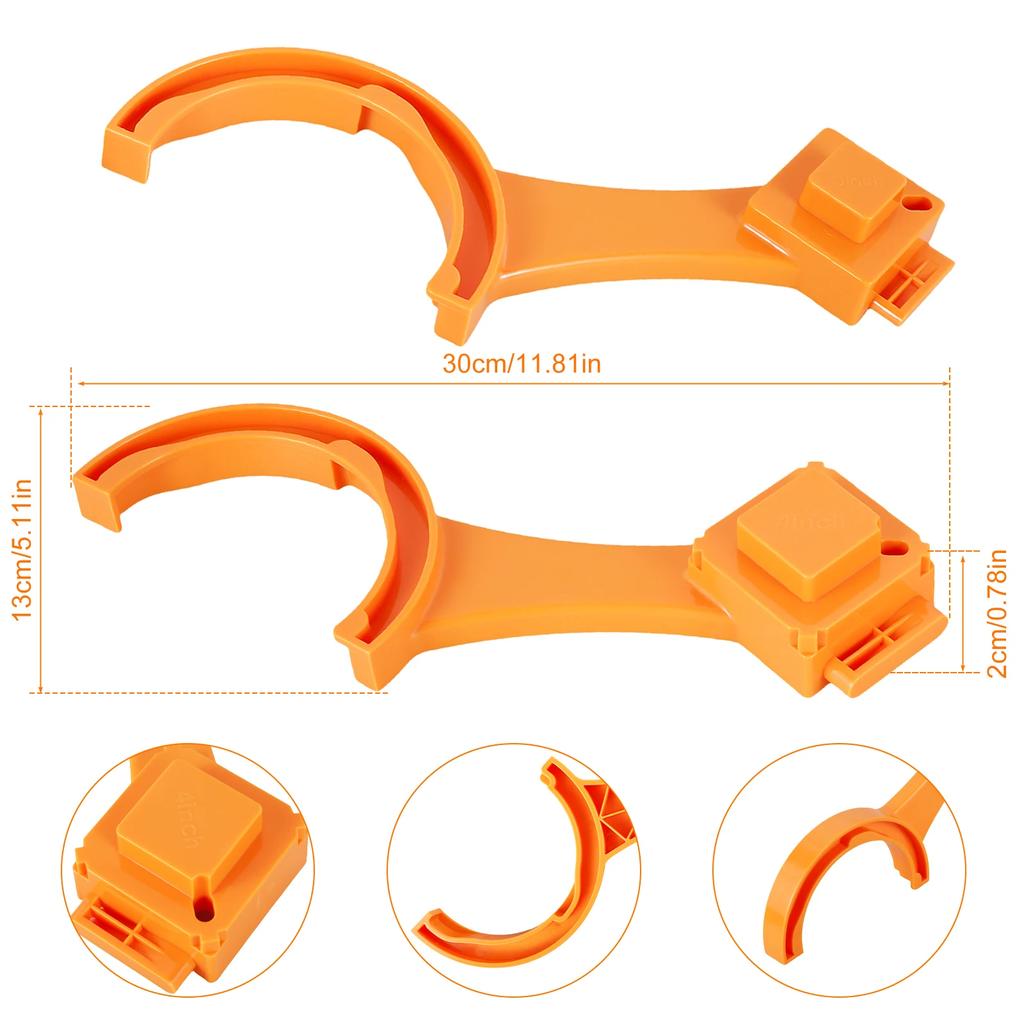 2Pcs 3/4inch RV Sewer Fitting Wrench Set Plastic RV Sewer Hose Connection Wrench Multi-purpose Sewer Covers
