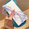 New High-end Printed Presbyopia Glasses Fashion Trend Transparent Frame Spring Foot Anti Blue Light Glasses Diopter To +4.0