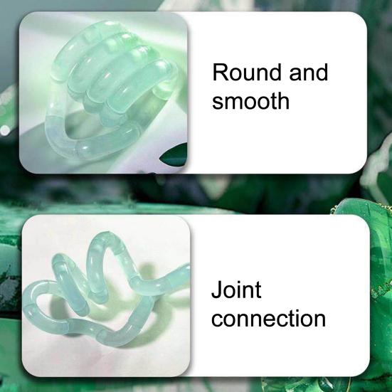 1/6Pcs Glow-in-the-dark Plastic Twisted Toy Stress Relief Focus Hand Finger Flexibility Training Portable Travel Educational Twisting Loop Fidget Toy