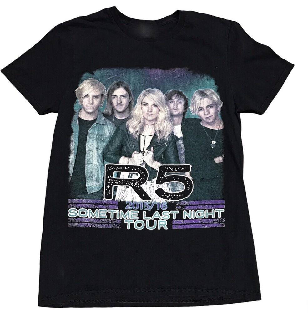 

R5 Band Sometime Last Night Cotton Black Full Size Men Women Shirt MM555 Unisex T-Shirt XXL