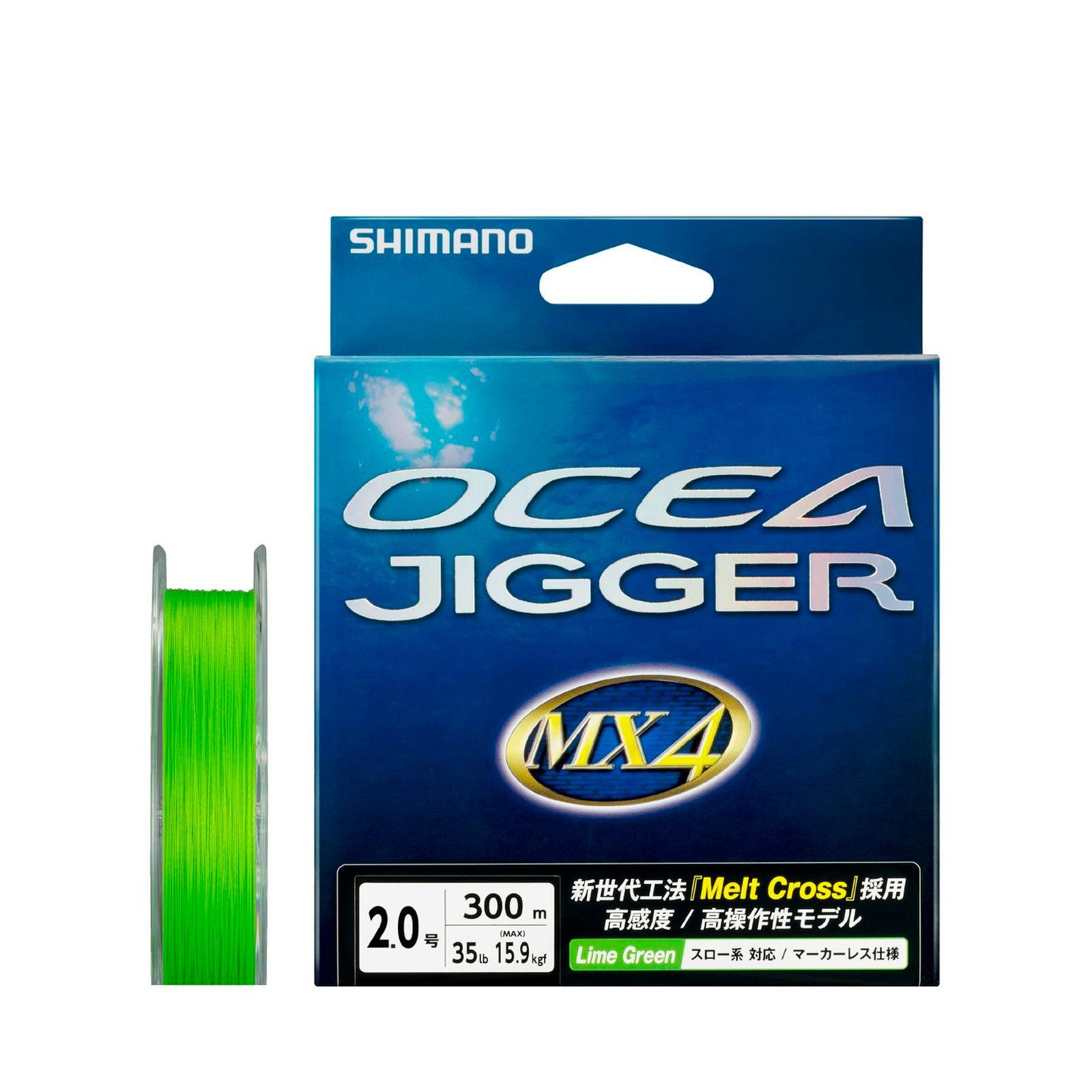 Used New SHIMANO PE Line Osea Jigger MX4 300m No. 2 Lime Green PL-O74P Fishing Line