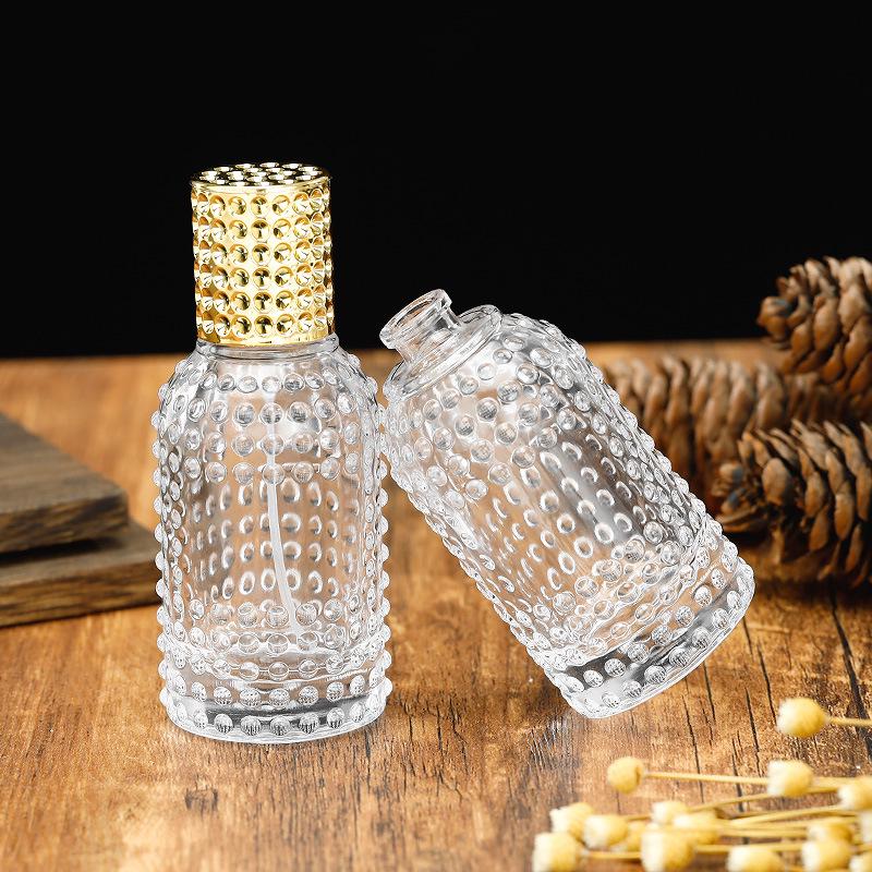 In-Stock Irregular Shape Transparent Glass Perfume Spray Bottles - Empty Decanting Bottles