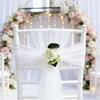 Chiffon Gauze Chair Sashes Wedding Chair Bows Cover Ribbon for Wedding Aisle Party Banquet Baby Shower Event Decorations 6pcs