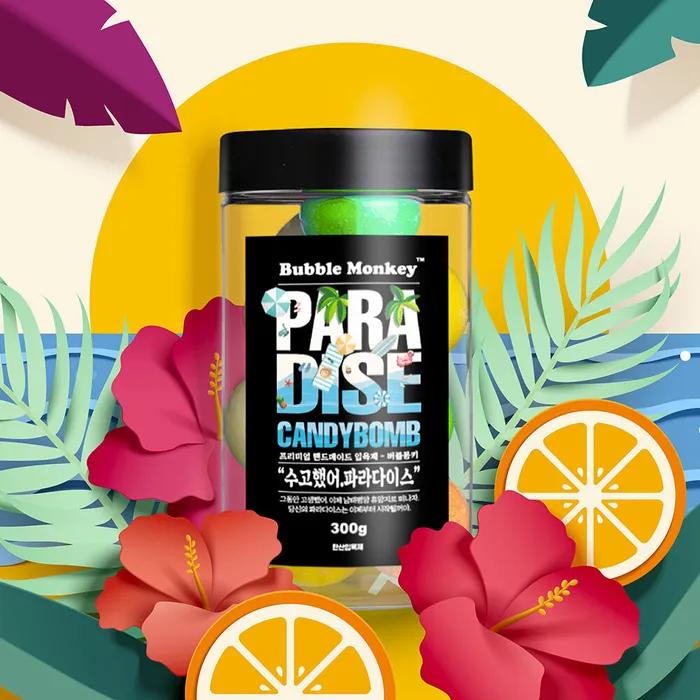 

Bubble Monkey Paradise Candy Bomb Шипучая бомбочка для ванны 30г x 10шт