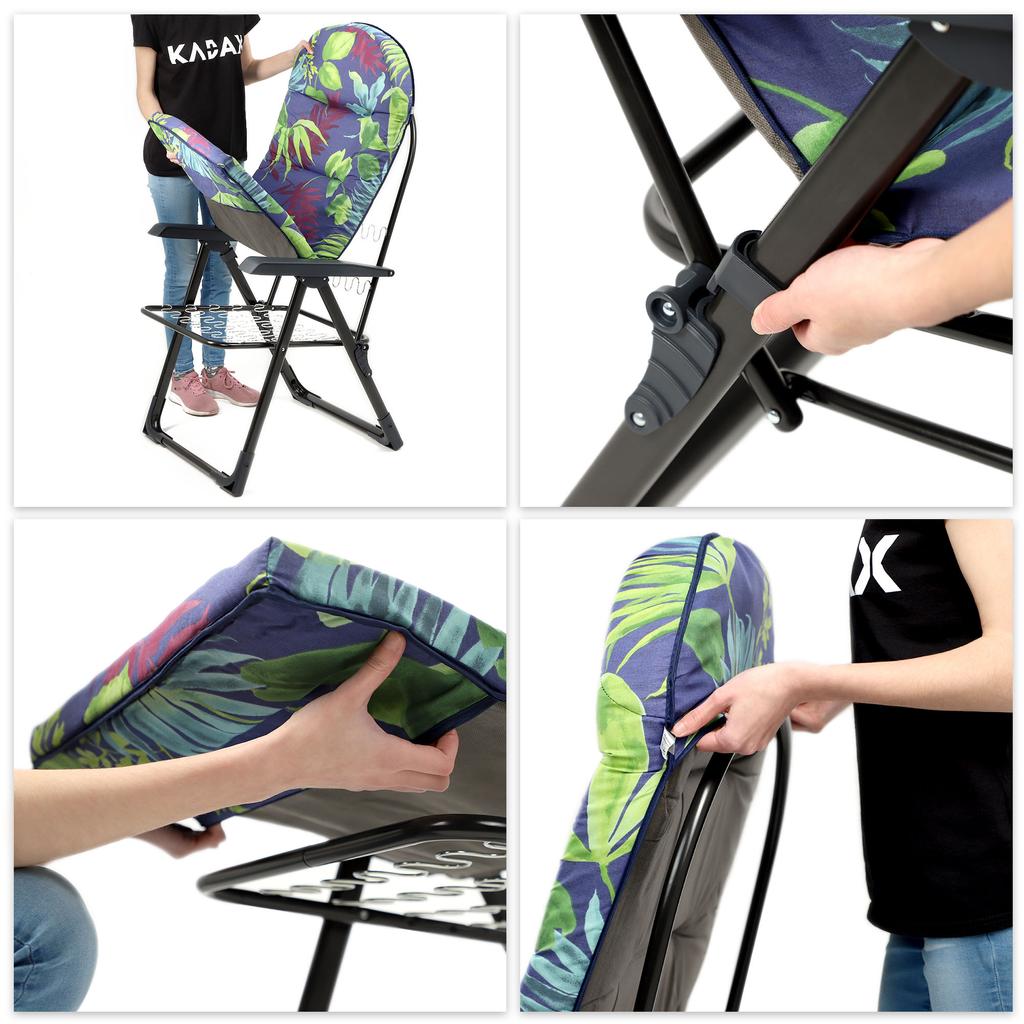 KADAX Garden Beach Chair Adjustable 110kg