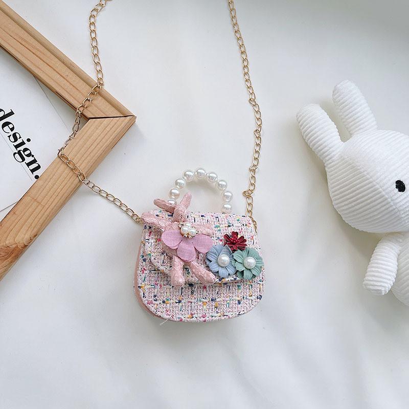 Adorable Mini Childrens Pearl Handbag Stylish Crossbody Bag For Girls