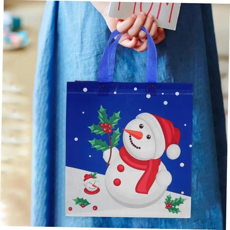 Christmas Gift Bags Non-Woven Reusable Holiday Handbag For Presents Wrapping Pouches Home Xmas New Year Party Decoration Gifts