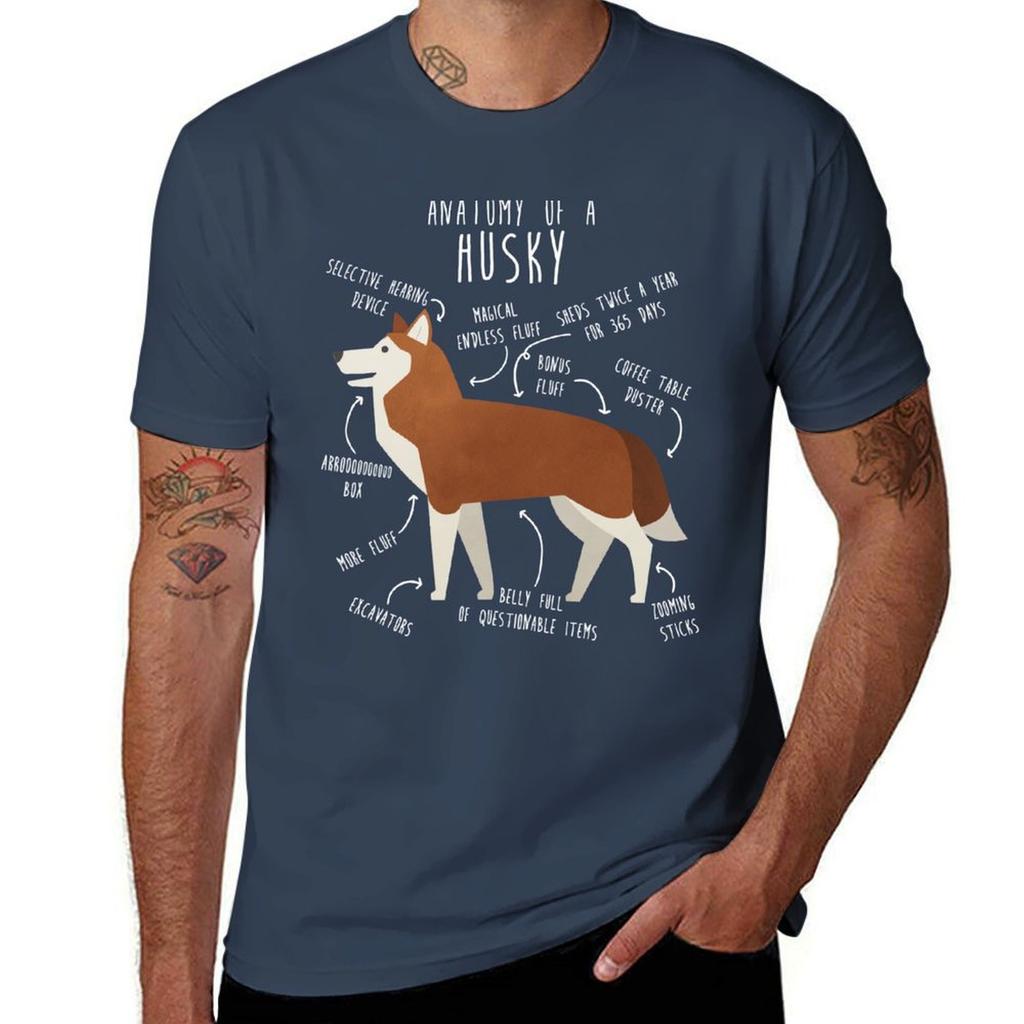 Anatomy t Red Dog man t Husky pack funny shirts cotton shirt Siberian T-Shirt