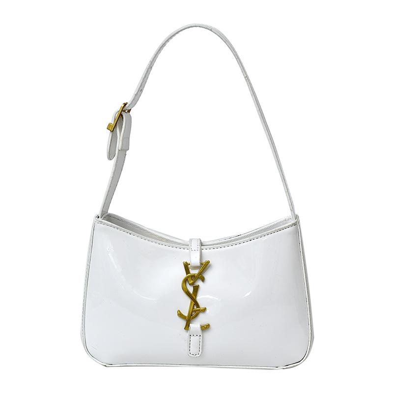 Sac d'aisselle en cuir ciré à l'huile de style luxe Mini sac carré à bandoulière Matériau PU minimaliste Le choix parfait pour les tenues de tous les jours