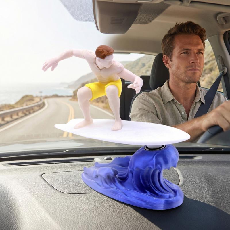 Fun Drift Surfing Muscular Man Creative Decoration Dashboard Drift Ornaments Office Desktop Statue Decor Car Interior