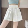 Women's High-Waist Ice Silk Acetate Shorts: Summer 2026 A-line Wide-Leg, Slimming, Loose Casual Pants