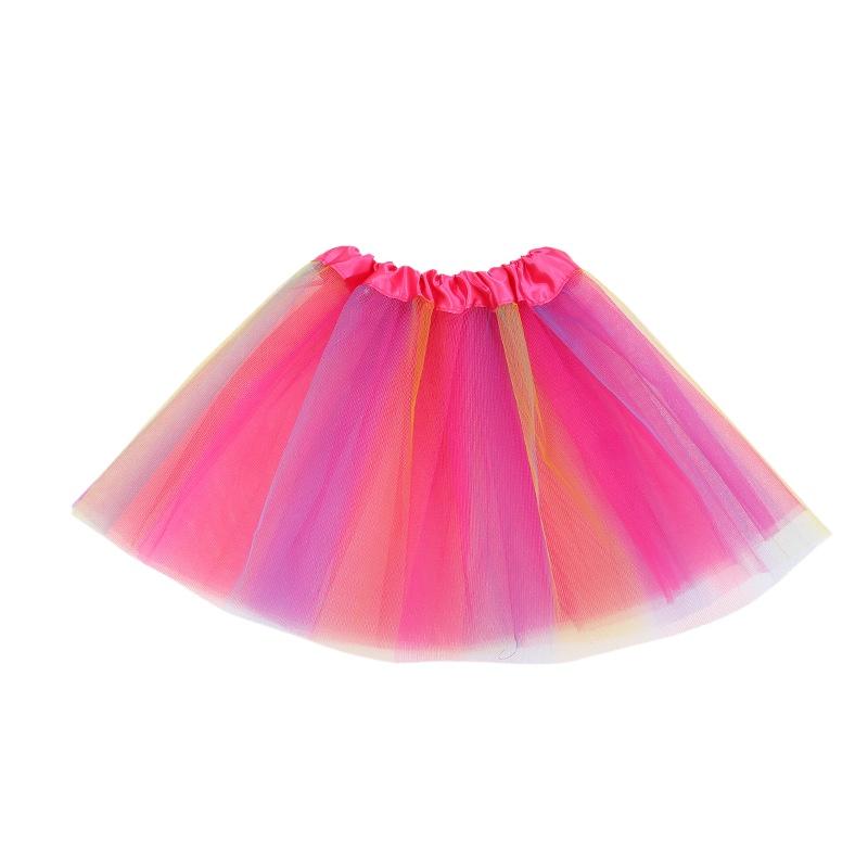 Mädchen Cheerleading Regenbogen Tutu Rock Kind Tanzparty Ballett Tüll Tutu Rock 3 Lagen Prinzessin Geburtstagsparty Geschenk 2-8 Jahre
