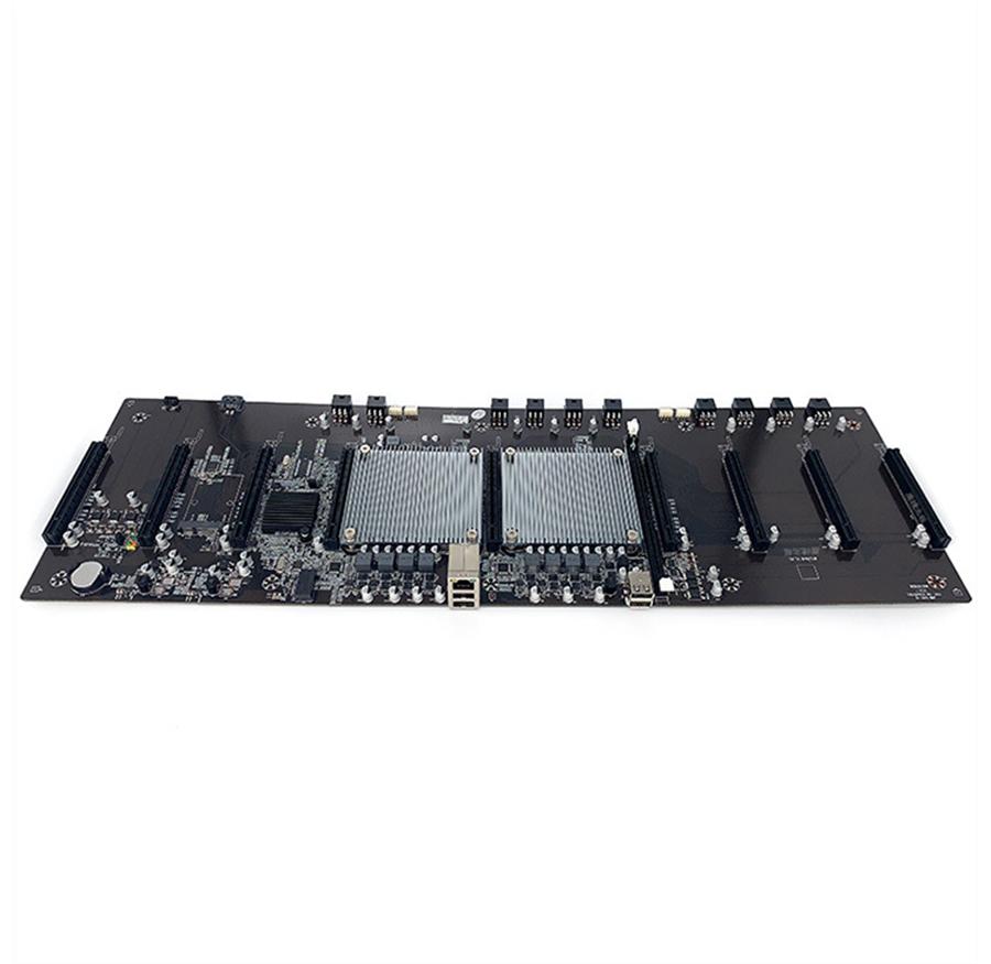 BTC X79 Dual CPU Miner Motherboard DDR3 8 PCI-E X16 with E5-2620 CPU RECC 8G DDR3 Memory 120G MSATA SSD For Support 3060 GP