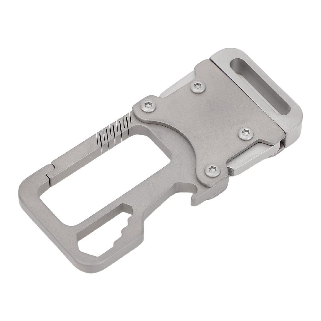 Multifunktionaler Auto-Schlüsselanhänger mit 2 Ringen Ti-Legierung Herren Hüft-Hänge-Schlüsselanhänger Schnalle für Büro