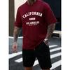 California Los Angeles Est 1776 Men T Shirts Retro Fashion Soft Short Sleeve Summer Comfortable T-Shirt Unisex Loose Top