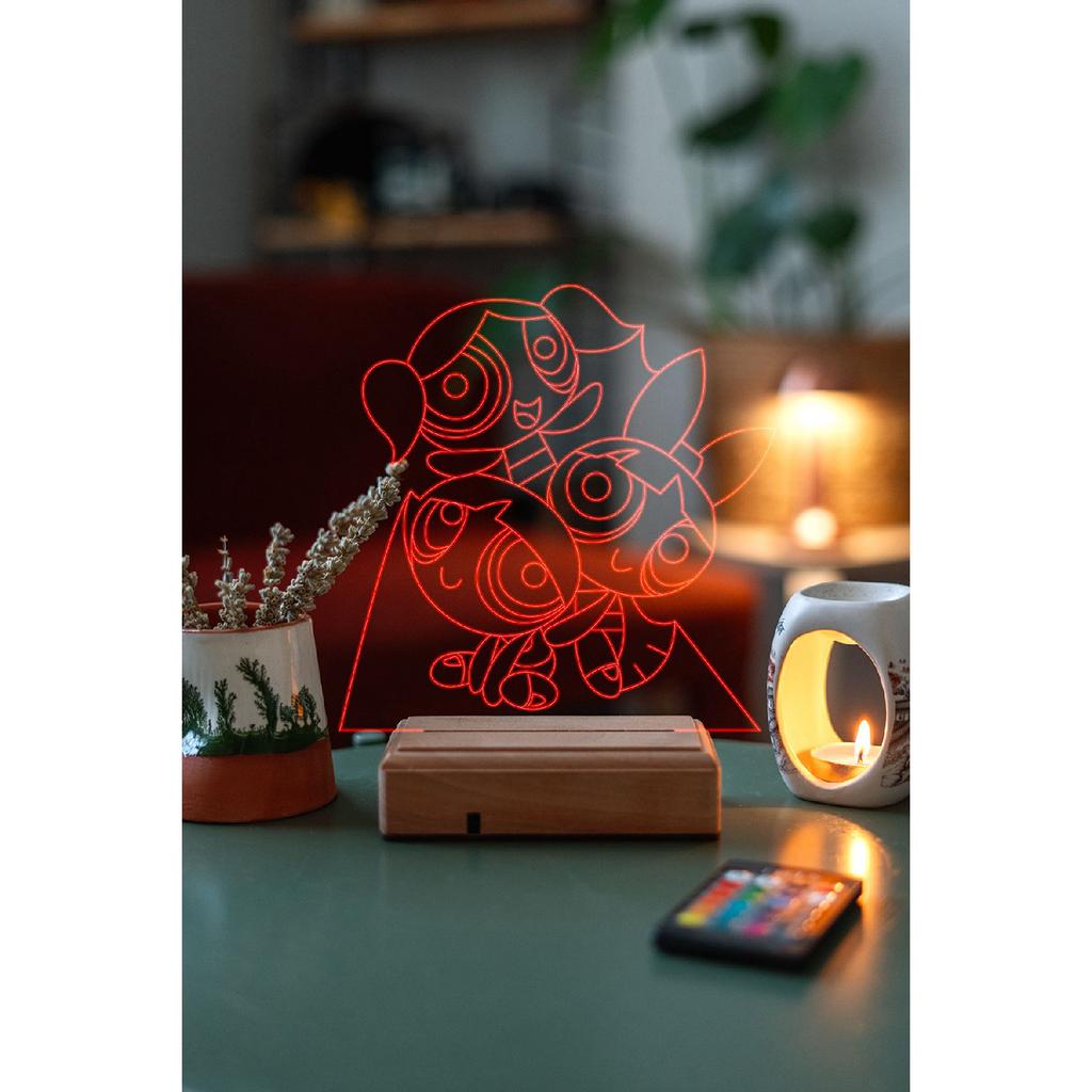 Powerpuff Girls Gift 16 Color Remote Controlled Night Light