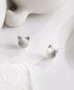 Dana Burton [925 Silver] Frost Cat Stud Earrings